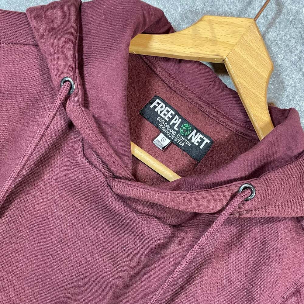 Free Planet Maroon Organic Cotton Blend Pullover Hoodie